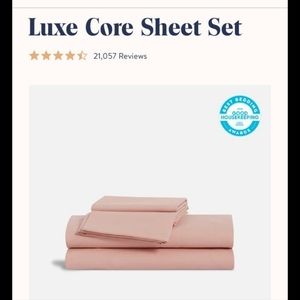 Brooklinen (F72) LUXE core sheet set cal king size Rose Quartz